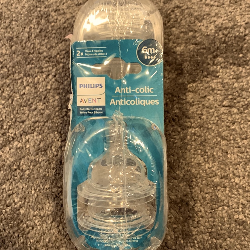 Phillips avent size 4 6m+ anti coil baby bottle nipples